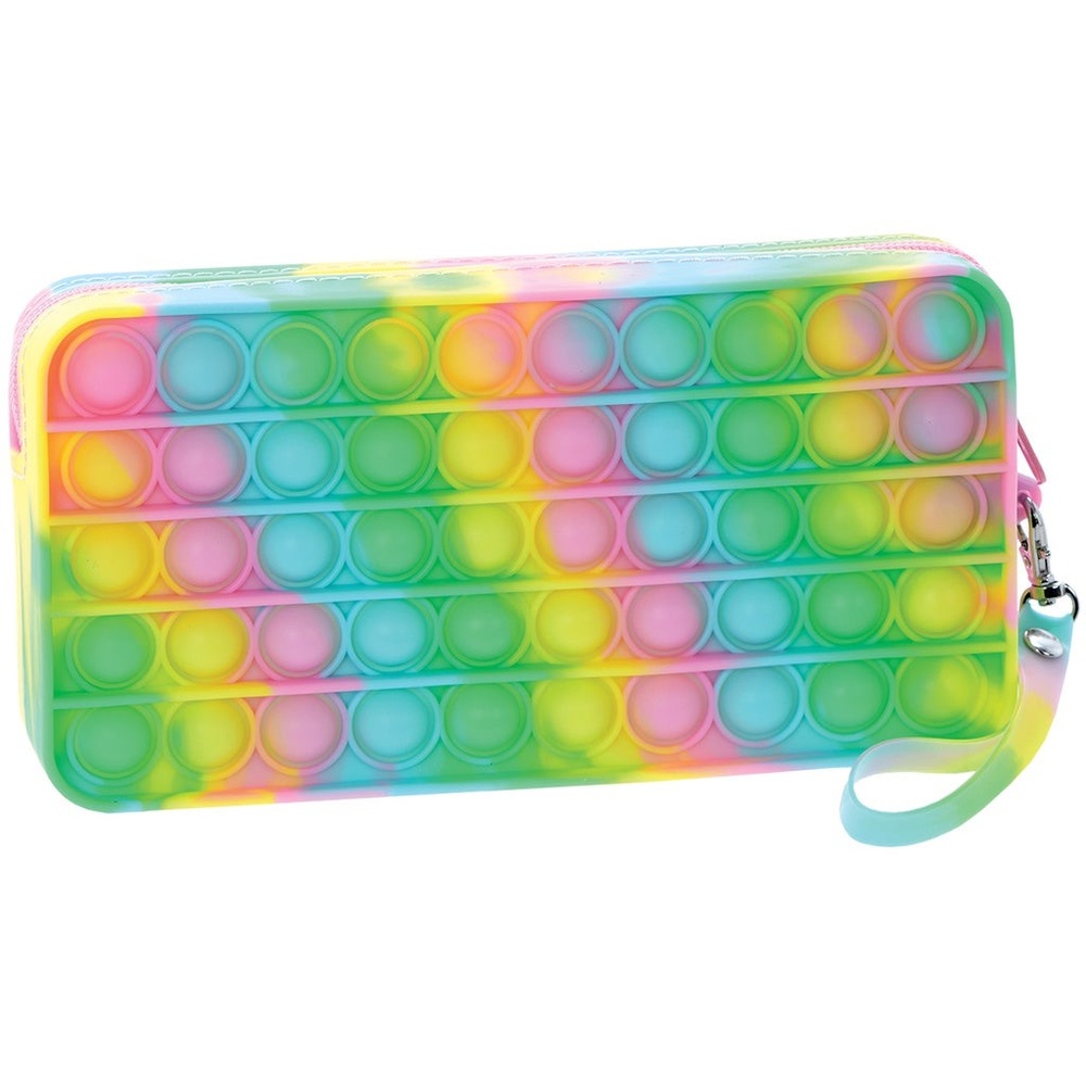 POP IT Pencil Case Swirl Tie Dye Popper Wristlet NEW - Picture 2 of 5